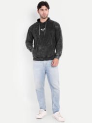 BLACK ACID-WASHED HOODIE - Image 6