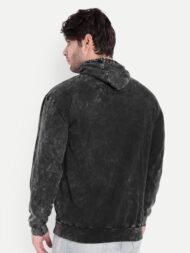 BLACK ACID-WASHED HOODIE - Image 4